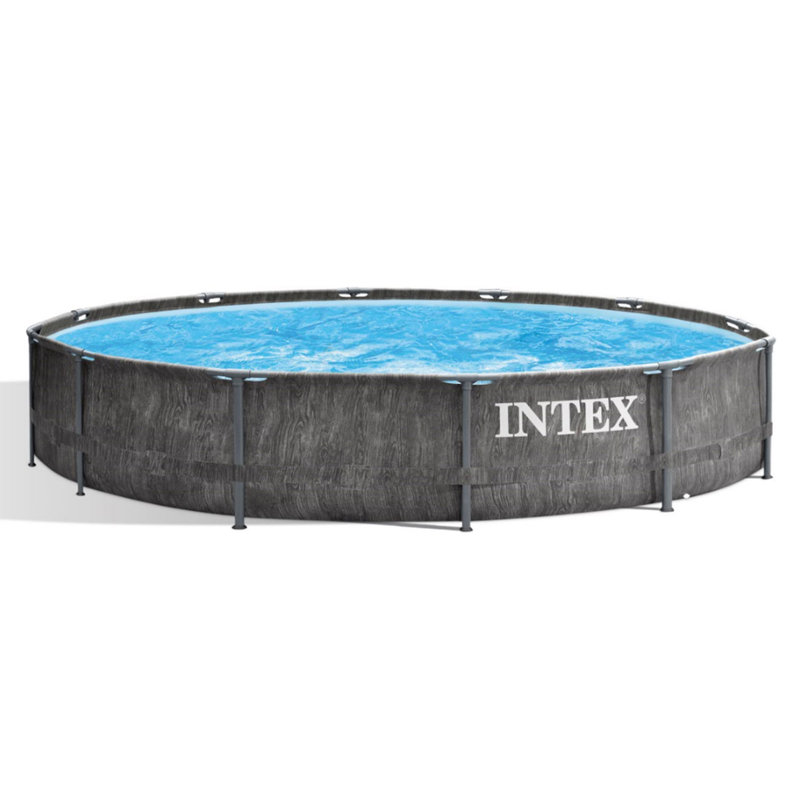 Steel Round Frame Set Pool 30'' H x 144'' W x 144'' L , with Pump Included