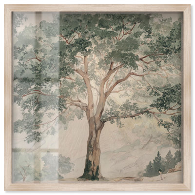 Emanating Branches I Shadowbox Print Vintage Floral Art by Art Remedy