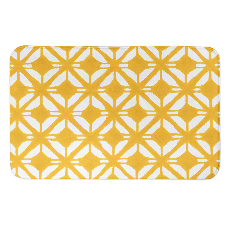 Tapis pour salle de bain Kinbrae, Jaune