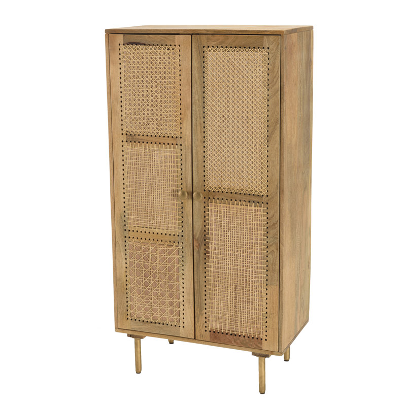 Bornier 2 Door Solid + Manufactured Wood Wardrobe