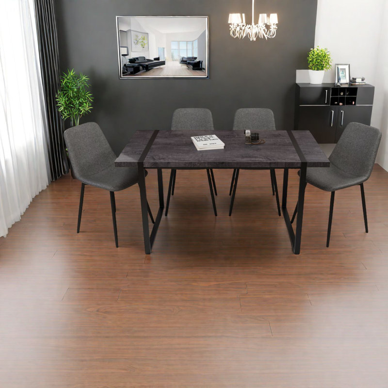Ensembles de table de salle à manger polyvalents et modernes, en bois aggloméré et en métal, style industriel pour la maison