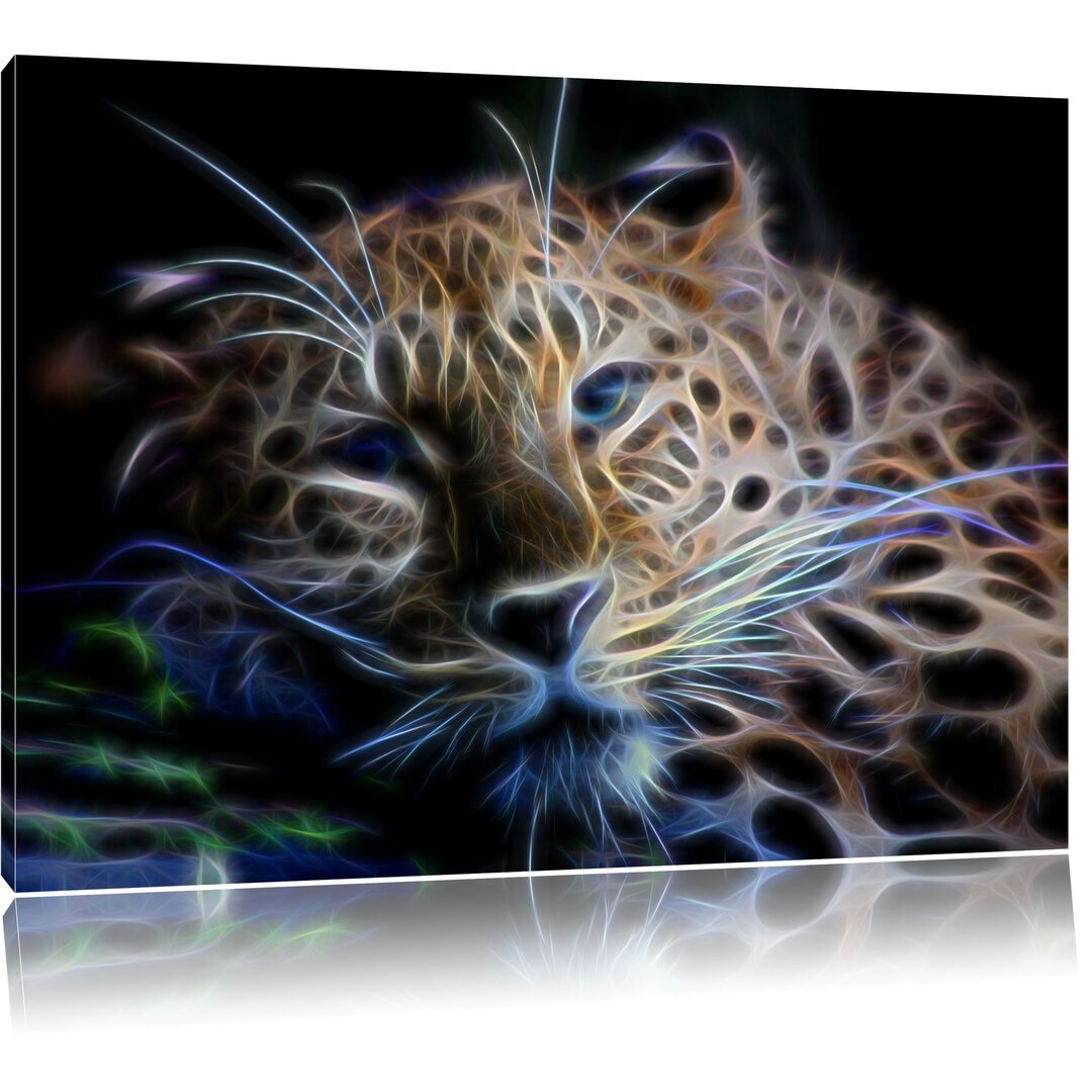 Leinwandbild Ruhender Leopard