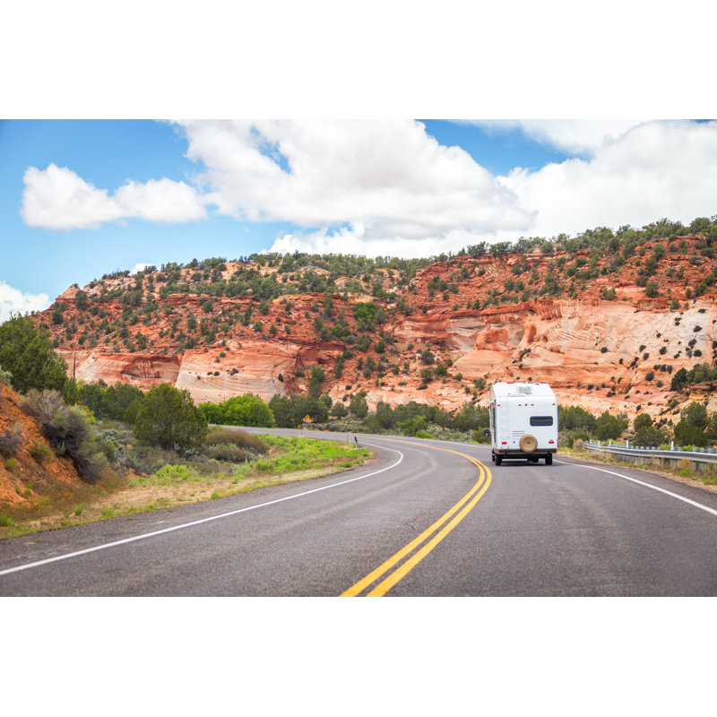 Lavdie Motor Home Car by Mariakray - Wrapped Canvas Print, 30cm H x 46cm W x 3.8cm D