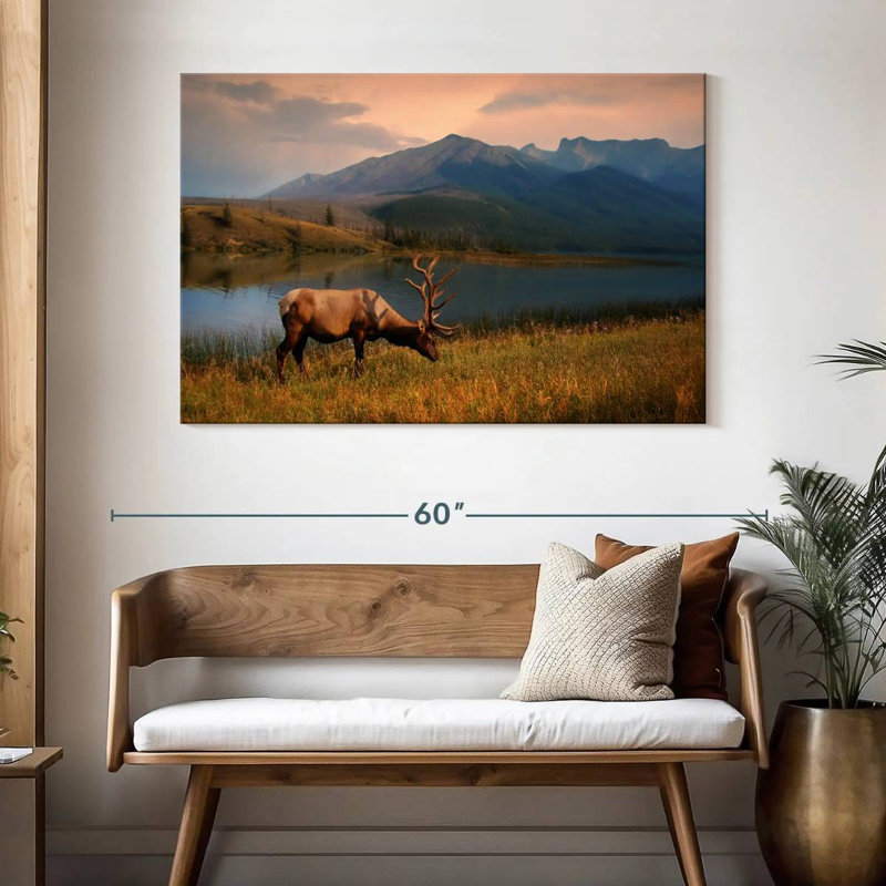 Brampt Lakeside Elk, 32" H x 48" W
