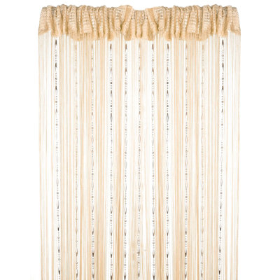 Panneau de rideau simple semi-diaphane avec passe-tringle Dharshini