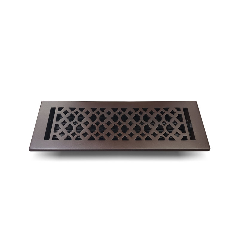 Grille en métal, 16" L x 5.5" W x 2.35" H, Brun
