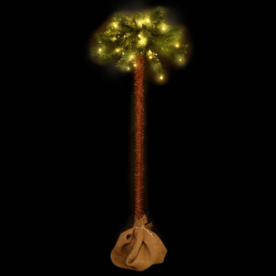 Artificial Palm Tree Holiday Party Decoration Christmas Tree with LEDs