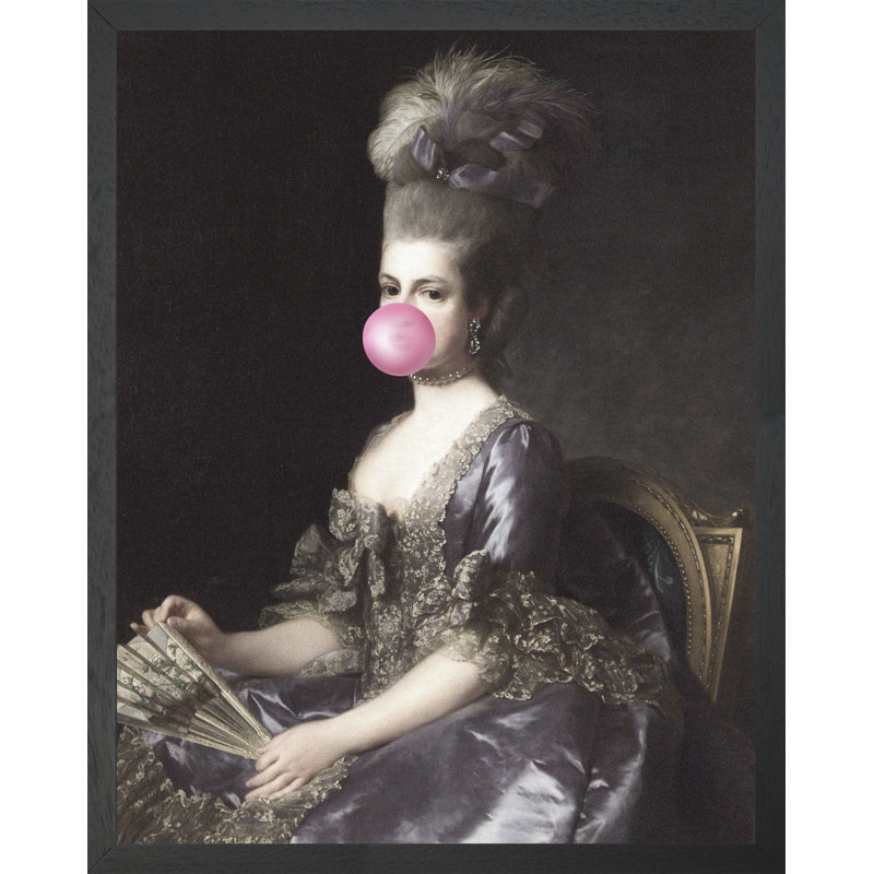 Bubblegum Portrait 6 - Single Picture Frame Print on Canvas