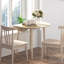 Petite table de cuisine de 35 po, table rabattable rabattable pour petits espaces, table de salle à manger pliante ronde avec pieds en bois massif pour la cuisine, la salle à manger, couleur chêne