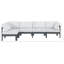 Canapé modulaire d'extérieur avec coussins 120 po Pacita-61209920-61209916