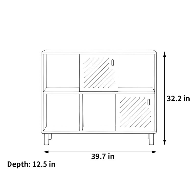 Bibliothèque moderne et polyvalente, (2 tablettes) H 32,2 po x l 39,7 po x P 12,5 po