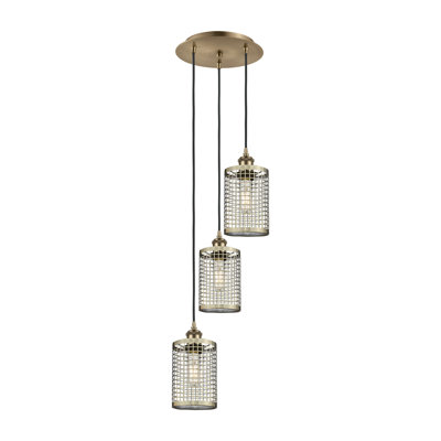 Luminaire suspendu suspendu à 3 lumières Makelle