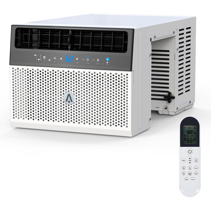 8000 BTU U-Type Window Air Conditioner with Wi-Fi, Cools Spaces Up to 370 Sq Ft, Dehumidifier, Fan & Remote, Low Noise & Easy Installation