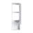 12" Bathroom Wall Cabinet, Soft Close Doors, Float Mounting Design,Glossy White,(KD-Packing)