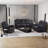 Anakin 59 in. Dark Grey Fabric Reclining Loveseat