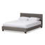 Lit plateforme double en polyester Gabby, gris, l 57,09 po x L 80,51 po x H 33,46 po Gabby-1843331769-1843331763