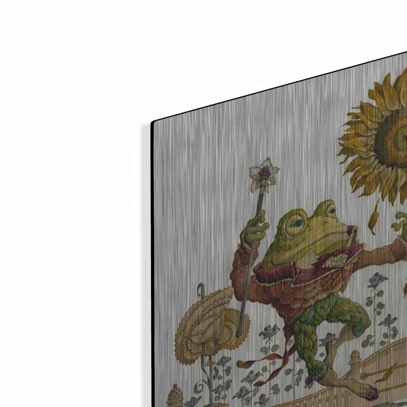 Trinx «Frog Gavotte» par David Galchutt, art mural en métal, H 12 po x l 16 po
