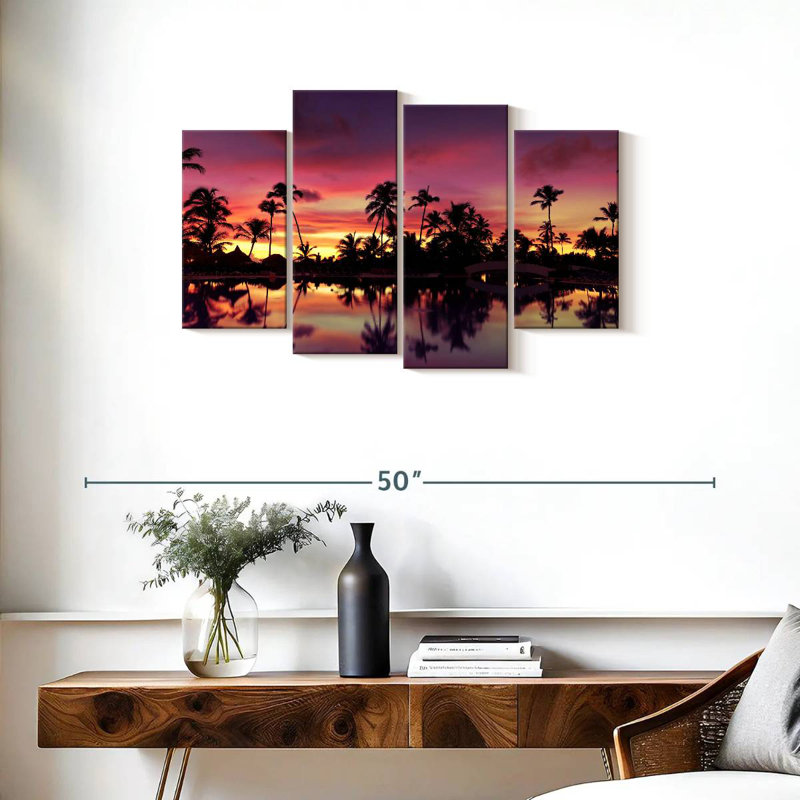 Gillard, coucher de soleil dominicain, Gillard, H 22 po x l 36 po