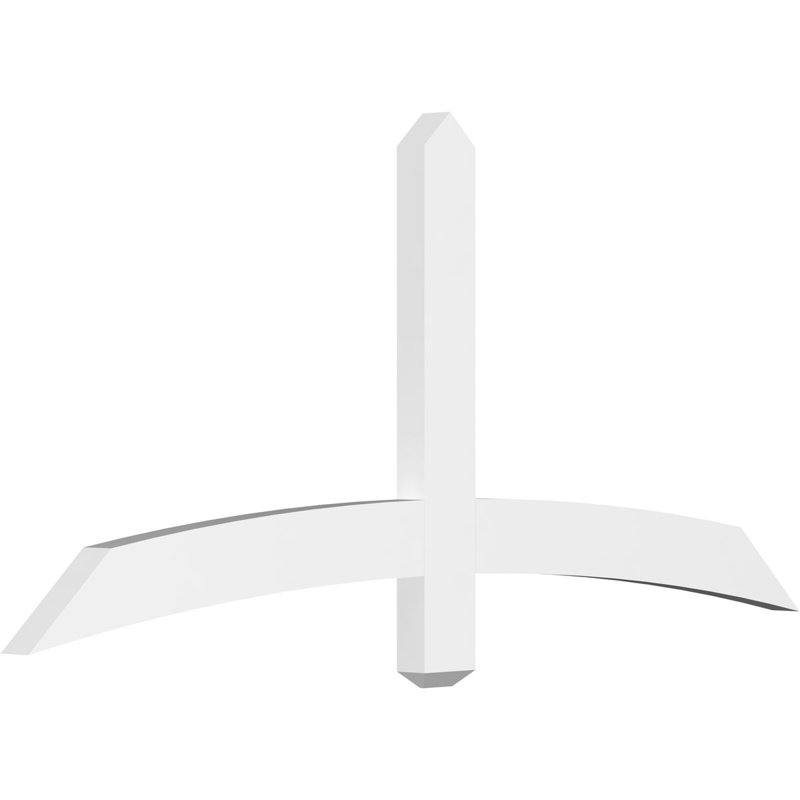 Support à pignon en uréthane Bellingham Signature, brun clair apprêté, L 60 po x H 27 1/2 po, 2"D x 6"F