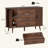 47.2'' Mid Century Modern Sideboard Buffet Cabinet With Storage & 2 Curved Side Cabinet for Kitchen Dining Living Room
