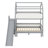House-Shaped  Bunk Bed with Slide and Storage Staircase-1931042020