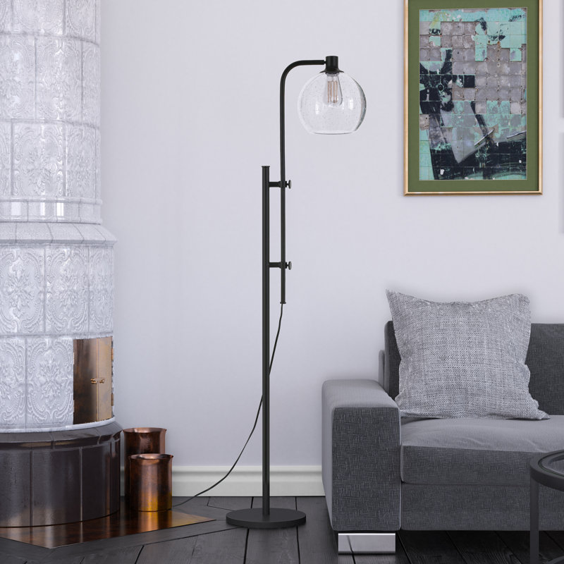 Jullianna 68'' Task Floor Lamp, Clear, Blackened Bronze