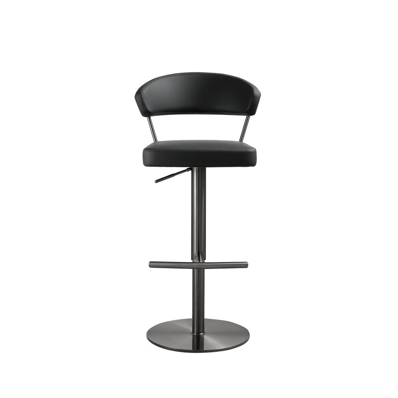 Tabouret de bar Elon, Ébène, Noir