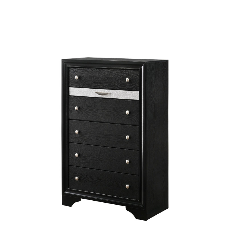 Commode moderne à 5 tiroirs avec plateau coulissant pour bijoutier
