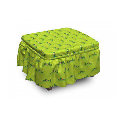 Box Cushion Ottoman Slipcover
