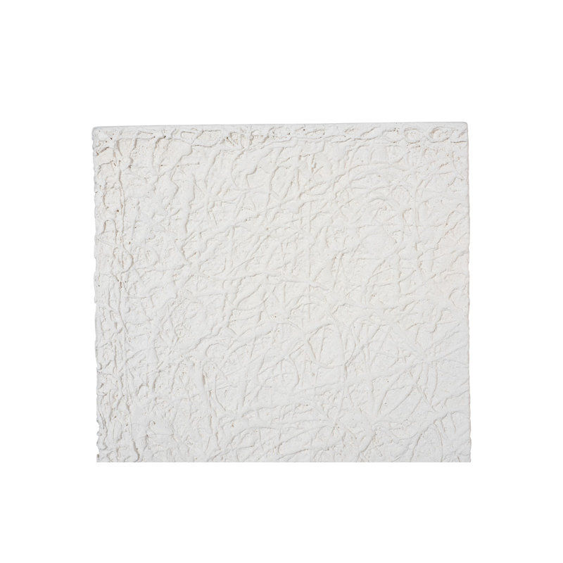 String Theory Pedestal, White Stone, 36" H x 14" L x 14" D