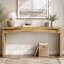 Console en bois, table d'appoint à dossier en bois de 62 po de longueur x 31 po de hauteur, bureau d'entrée pour le couloir et l'entrée