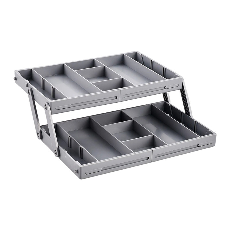 Gray foldable drawer organizer