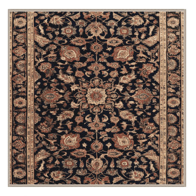 Machine Washable Persian Brown Area Rug