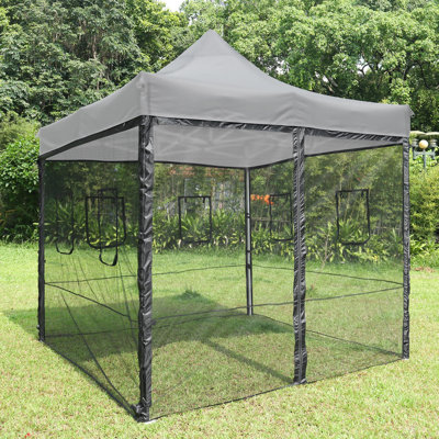 Pop Up Canopy Mesh Sidewalls With Window for 10x10 Ft Canopy Tent, 4pcs Sidewall Only