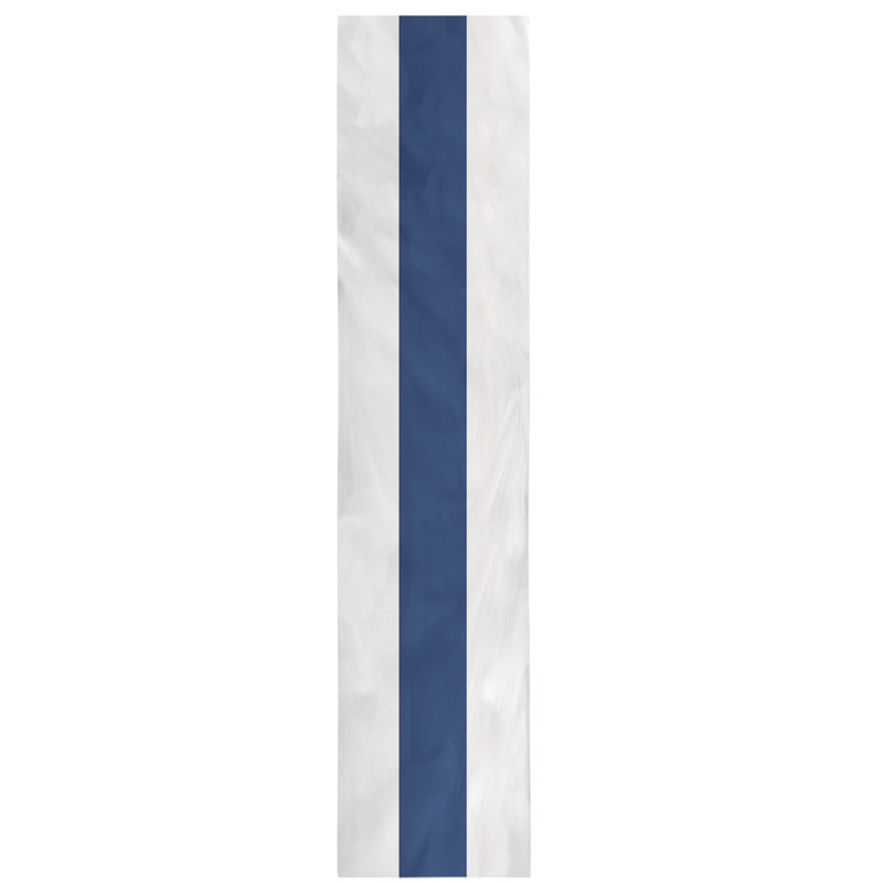 Chemin de table Edmonton, 72 po x 16 po, Blanc / orange / blanc, Polyester