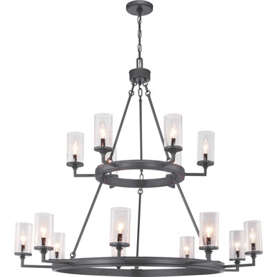 Malek 15 - Light Dimmable Tiered Chandelier