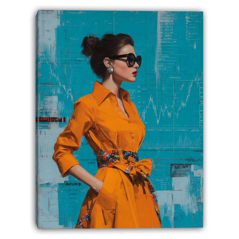 Orange Ambition Wrapped Canvas Wall Art