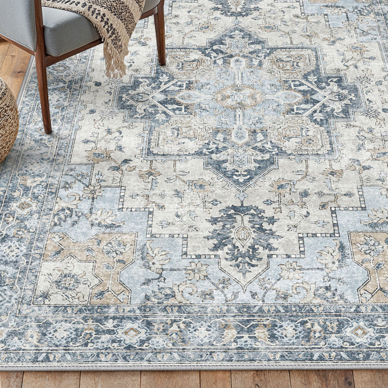 Tapis oriental performance Roehit, Tapis de couloir 2 pi 6 po x 8 pi, Brun taupe clair