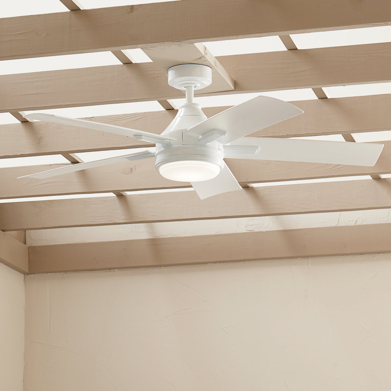 52'' Ceiling Fan with LED Lights, White