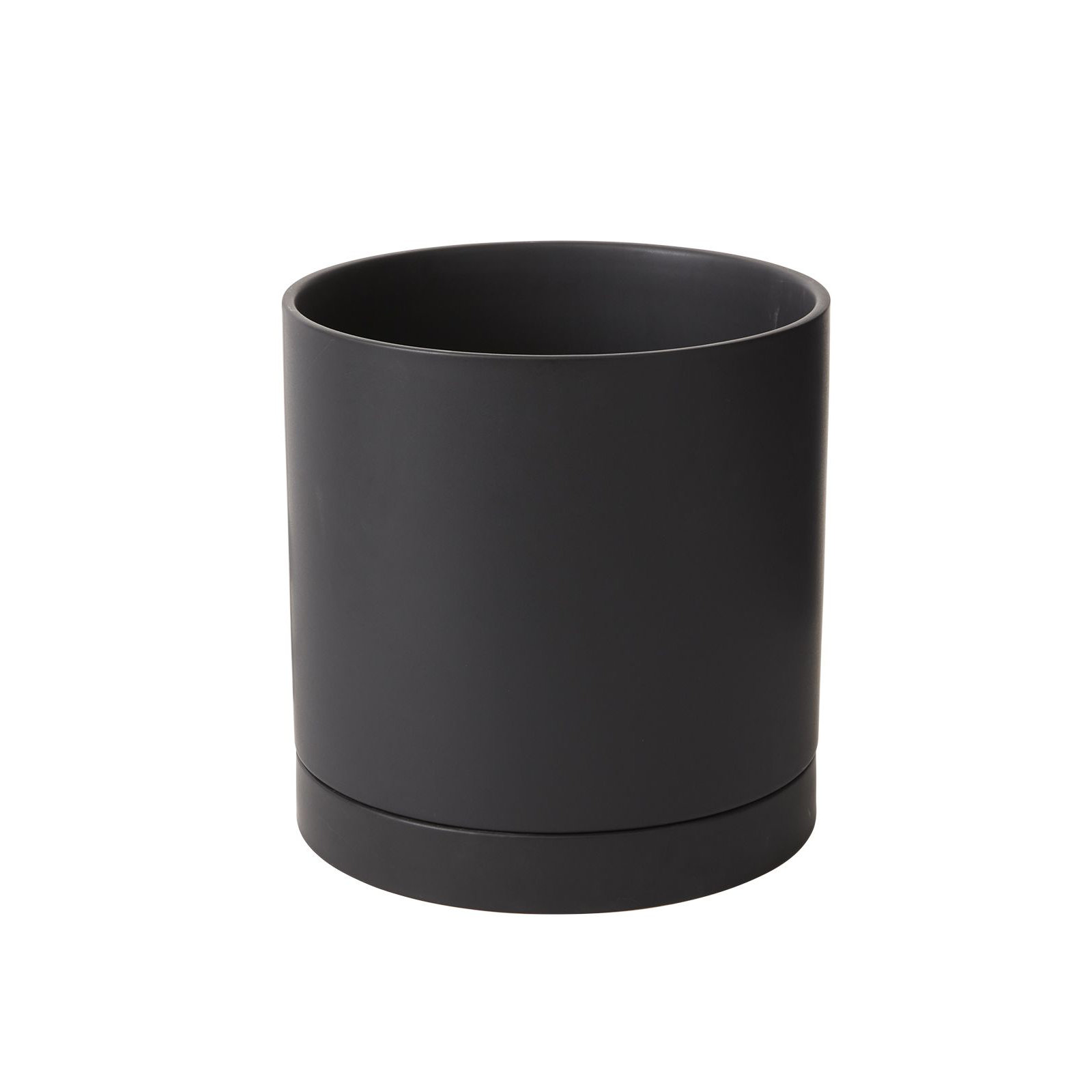 Carlotta Ceramic Pot Planter, Black, 10" H x 10" W x 10" D