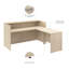 Bureau de réception en bois manufacturé en forme de L 72 po x P 72 po Arrive-97969799
