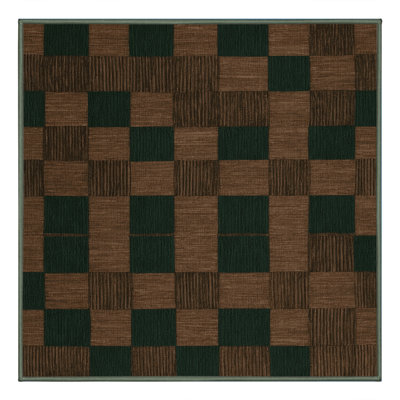 Machine Washable Botanical Brown Area Rug