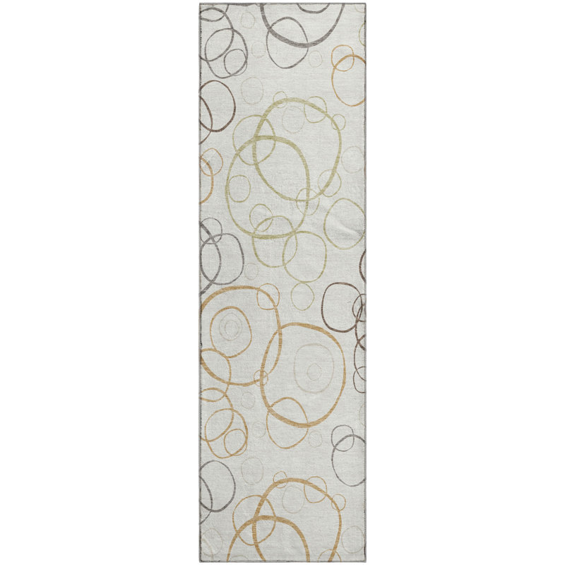 Tapis lavable à la machine de qualité supérieure Mayfield AMF2408, Ivoire ivoire, Tapis de couloir 2 pi 3 po x 7 pi 6 po