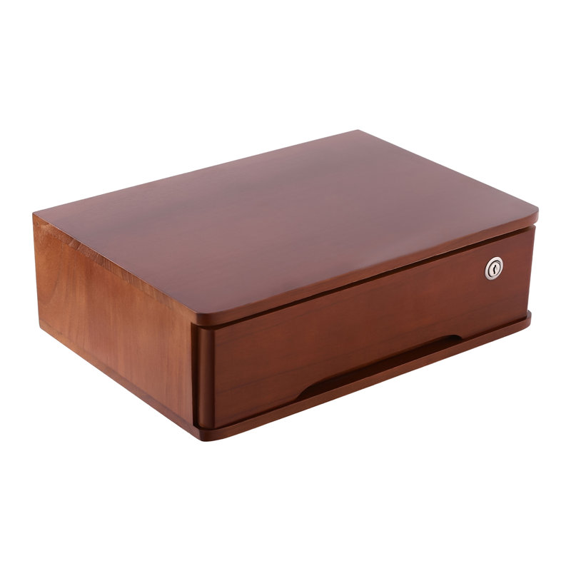 Mercedi Solid Wood Desk Organizer, Brown