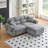 78'' Upholstered Cloud Fleece L-Shape Sofa-628006690