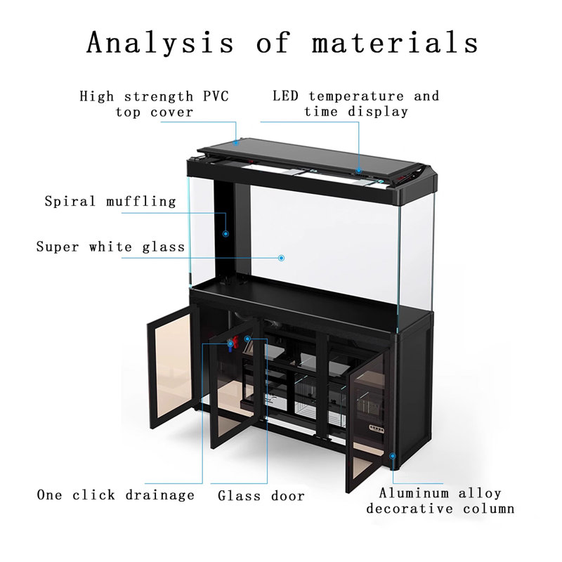 Réservoir d'aquarium 90-105 gallons, 105 gallons (H 55,12 po x l 47,64 po x P 17,72 po)