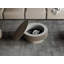 Table basse 31,5 po ronde avec rangement Table d'appoint moderne en placage de bois massif pour salon, chambre à coucher, appartement ou bureau, gris