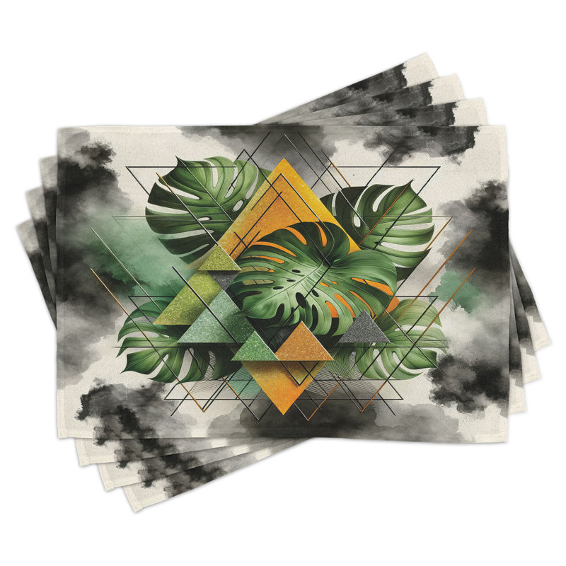Ensemble de 4 napperons Ambesonne Monstera