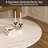 42" Modern Round Dining Table Set, 3-Piece Faux Marble Kitchen Table With Bouclé Upholstered Chairs-1473198809-1473198808