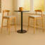 Tabourets de comptoir en bois massif de style moderne Mid-Century 24 po, tabourets de comptoir rembourrés avec pieds en bois pour îlot de cuisine Bar (structure naturelle et coussin beige)